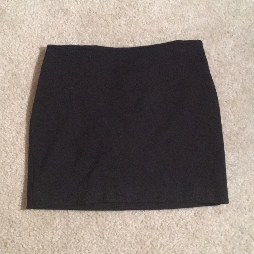 Black mini skirt